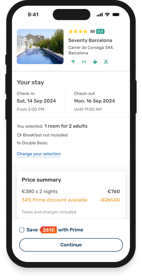 Prime checkout — checkbox