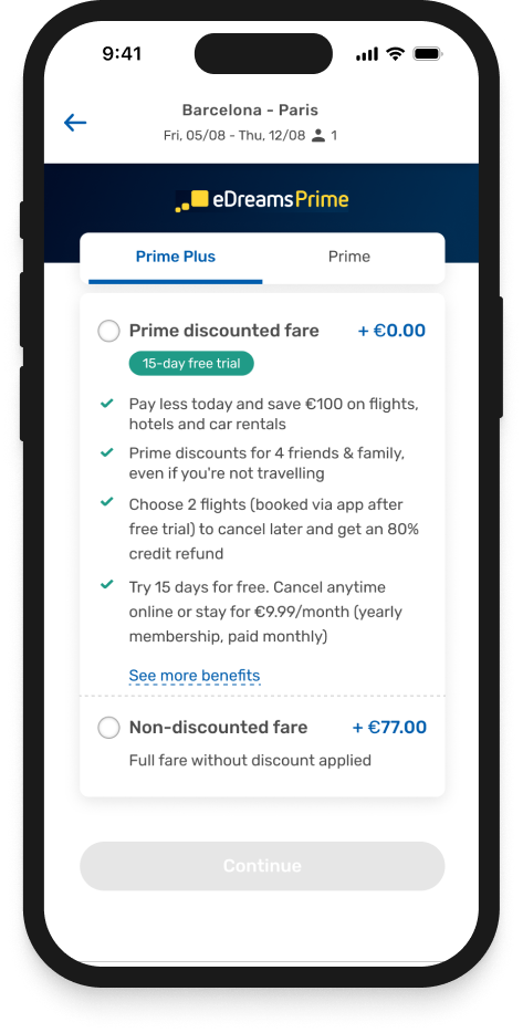 Prime checkout — before